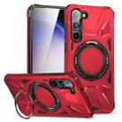 For Samsung Galaxy S24 5G MagSafe Magnetic Shockproof Phone Case with Ring Holder(Red) - 1