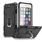 For iPhone 8 Plus / 7 Plus Cool Armor PC+TPU Shockproof Case with 360 Degree Rotation Ring Holder(Black) - 1