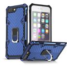 For iPhone 8 Plus / 7 Plus Cool Armor PC+TPU Shockproof Case with 360 Degree Rotation Ring Holder(Blue) - 1