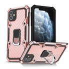 For iPhone 11 Cool Armor PC+TPU Shockproof Case with 360 Degree Rotation Ring Holder(Rose Gold) - 1
