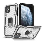 For iPhone 11 Cool Armor PC+TPU Shockproof Case with 360 Degree Rotation Ring Holder(Silver) - 1
