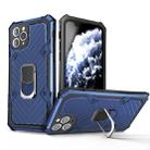 For iPhone 11 Pro Max Cool Armor PC+TPU Shockproof Case with 360 Degree Rotation Ring Holder(Blue) - 1