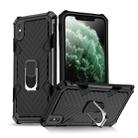 For iPhone X / XS Cool Armor PC+TPU Shockproof Case with 360 Degree Rotation Ring Holder(Black) - 1