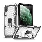 For iPhone X / XS Cool Armor PC+TPU Shockproof Case with 360 Degree Rotation Ring Holder(Silver) - 1