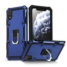 For iPhone XR Cool Armor PC+TPU Shockproof Case with 360 Degree Rotation Ring Holder(Blue) - 1