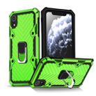 For iPhone XR Cool Armor PC+TPU Shockproof Case with 360 Degree Rotation Ring Holder(Green) - 1