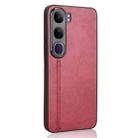 For vivo V40 Lite 4G / 5G IDN Cow Pattern Sewing Back Cover Phone Case(Red) - 3