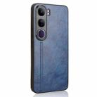 For vivo V40 Lite 4G / 5G IDN Cow Pattern Sewing Back Cover Phone Case(Blue) - 3