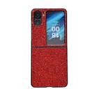 For OPPO Find N2 Flip Glitter Frosted Shockproof Phone Case(Red) - 1