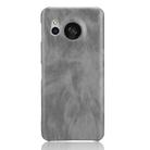 For Sharp Aquos Sense8 Litchi Texture Back Cover Phone Case(Grey) - 2