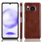 For Sharp Aquos Sense8 Litchi Texture Back Cover Phone Case(Brown) - 1