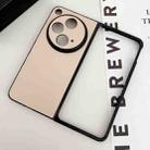 For OPPO Find N3 / OnePlus Open Morandi Solid Color Leather Texture Phone Case(Gold) - 2