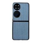 For Huawei P50 Pocket Weave Texture PC Phone Case(Blue) - 1