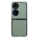 For Huawei P50 Pocket Weave Texture PC Phone Case(Green) - 1