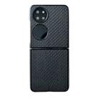 For Huawei P50 Pocket Weave Texture PC Phone Case(Black) - 1