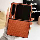 For Huawei Pura X Weave Texture PC Phone Case(Brown) - 2