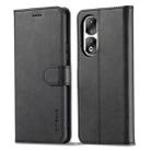 For Honor 90 Pro LC.IMEEKE Calf Texture Leather Phone Case(Black) - 1