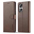 For Honor 90 Pro LC.IMEEKE Calf Texture Leather Phone Case(Coffee) - 1