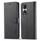 For Honor 90 LC.IMEEKE Calf Texture Leather Phone Case(Black) - 1