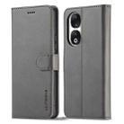 For Honor 90 LC.IMEEKE Calf Texture Leather Phone Case(Grey) - 1