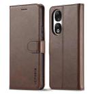 For Honor 90 LC.IMEEKE Calf Texture Leather Phone Case(Coffee) - 1