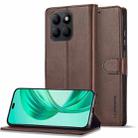For Honor X8b LC.IMEEKE Calf Texture Leather Phone Case(Coffee) - 1