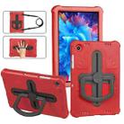 For Samsung Galaxy Tab A9+ Shield 360 Rotation Handle EVA Shockproof PC Tablet Case(Red Black) - 1
