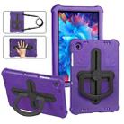 For Samsung Galaxy Tab A9+ Shield 360 Rotation Handle EVA Shockproof PC Tablet Case(Purple Black) - 1