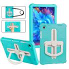 For Samsung Galaxy Tab A9+ Shield 360 Rotation Handle EVA Shockproof PC Tablet Case(Mint Green Beige) - 1