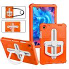 For Samsung Galaxy Tab A9+ Shield 360 Rotation Handle EVA Shockproof PC Tablet Case(Orange Beige) - 1