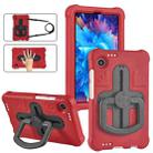 For Samsung Galaxy Tab A9 Shield 360 Rotation Handle EVA Shockproof PC Tablet Case(Red Black) - 1