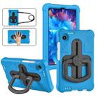 For Samsung Galaxy Tab A9 Shield 360 Rotation Handle EVA Shockproof PC Tablet Case(Blue Black) - 1