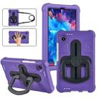 For Samsung Galaxy Tab A9 Shield 360 Rotation Handle EVA Shockproof PC Tablet Case(Purple Black) - 1