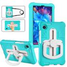 For Samsung Galaxy Tab A9 Shield 360 Rotation Handle EVA Shockproof PC Tablet Case(Mint Green Beige) - 1