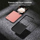 For Honor Magic V Flip ABEEL Genuine Leather Wave Black Edge Phone Case(Pink) - 3