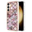 For Samsung Galaxy S24 5G Electroplating IMD TPU Phone Case(Pink Scales) - 1