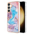 For Samsung Galaxy S24 5G Electroplating IMD TPU Phone Case(Blue Marble) - 1