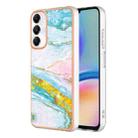 For Samsung Galaxy A05s Electroplating Marble Dual-side IMD Phone Case(Green 004) - 1