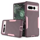 For Google Pixel 7 Pro 2 in 1 Magnetic PC + TPU Phone Case(Purple Red+Pink) - 1