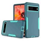 For Google Pixel 7 2 in 1 Magnetic PC + TPU Phone Case(Blue+Blue Green) - 1