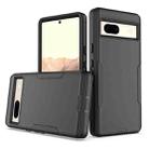 For Google Pixel 7a 2 in 1 Magnetic PC + TPU Phone Case(Black) - 1