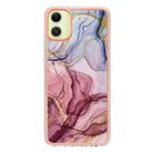 For Samsung Galaxy A05 Electroplating Marble Dual-side IMD Phone Case(Rose Red 014) - 2