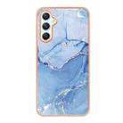 For Samsung Galaxy A25 5G Electroplating Marble Dual-side IMD Phone Case(Blue 018) - 2