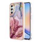 For Samsung Galaxy A25 5G Electroplating Marble Dual-side IMD Phone Case(Rose Red 014) - 1