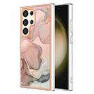For Samsung Galaxy S24 Ultra 5G Electroplating Marble Dual-side IMD Phone Case(Rose Gold 015) - 1