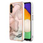 For Samsung Galaxy A55 5G Electroplating Marble Dual-side IMD Phone Case(Rose Gold 015) - 1