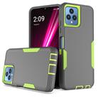 For T-Mobile REVVL 6 2 in 1 Magnetic PC + TPU Phone Case(Gray+Fluorescent Green) - 1