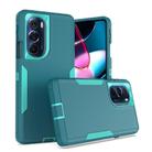 For Motorola Edge+ 2022 2 in 1 Magnetic PC + TPU Phone Case(Blue+Blue Green) - 1