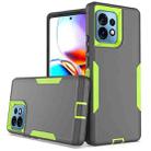 For Motorola Edge+ 2023 2 in 1 Magnetic PC + TPU Phone Case(Gray+Fluorescent Green) - 1