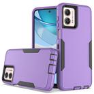 For Motorola Moto G 5G 2023 2 in 1 Magnetic PC + TPU Phone Case(Purple+Black) - 1